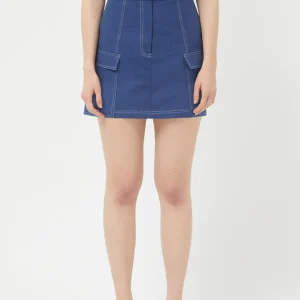 X Short blue denim skirt 11011