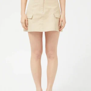 Χ Short beige denim skirt 11054