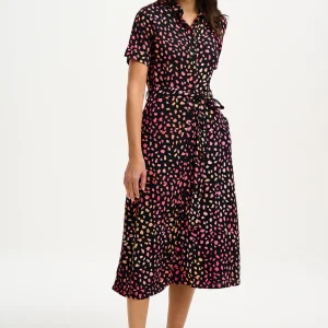 X Melissa Batik Midi Shirt Dress - Black, Painterly Spot