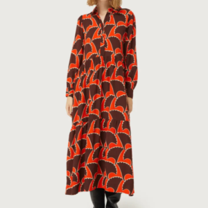 Pai Pai geometric print long dress 40006