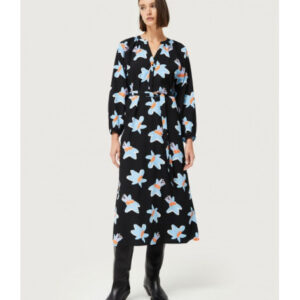 Black Calatea floral print long dress 41008