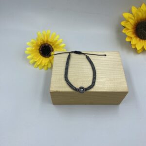 Βραχιόλι με αιματίτη μακραμε.