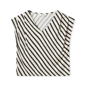 Piano striped short sleeve top 41045