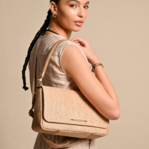 Beige Straw Mini Bag