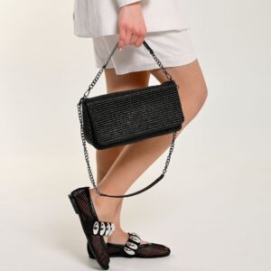 Adele Rafia Bag | Black