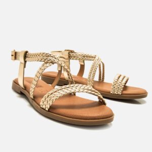 MARIA FLAT SANDALS PLATINUM
