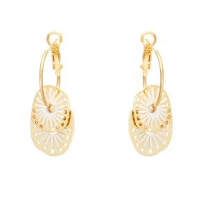 Σκουλαρίκια Κρικάκια Mushrooms Λευκό