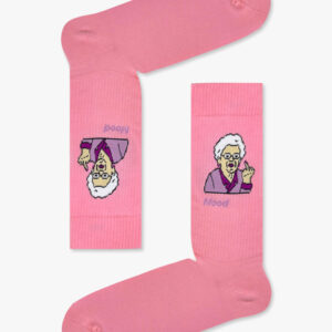 Κάλτσα Βαμβακερή με Σχέδια Old Lady Middle Finger Meme NODO