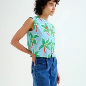 Big Coconut Print Top 43118